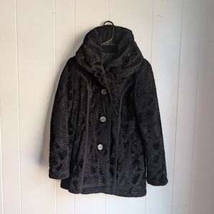 Laundry by Shelli Segal Reversible  Black Coat Size XS